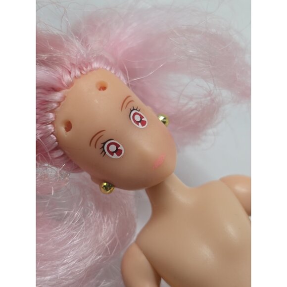 1997 SAILOR MOON CHIBI MOON CHIBIUSA RINI 5" DOLL PINK HAIR BANDAI IRWIN TOYS - Picture 12 of 14